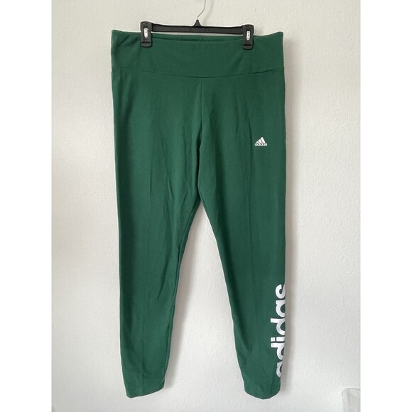 Adidas women W E Lin tights Green size 2XLT NWT IM2853 High Rise Full Length - Picture 1 of 13